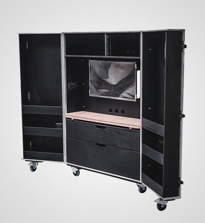 Tech Workstation Flight Case with Pull Out Desktop